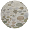 Piper Looms Chantille Geometric ACN1952 Taupe Machine Washable Area Rug Round Main Image