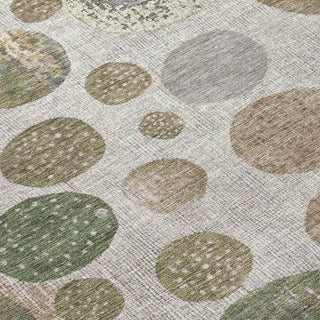 Piper Looms Chantille Geometric ACN1952 Taupe Machine Washable Area Rug Swatch Image