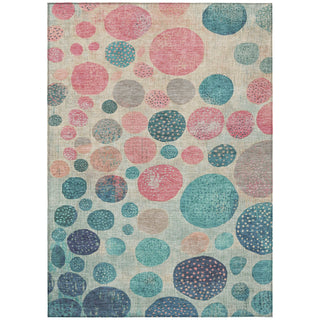 Piper Looms Chantille Geometric ACN1952 Teal Machine Washable Area Rug main image