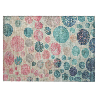 Piper Looms Chantille Geometric ACN1952 Teal Machine Washable Area Rug Scatter Main Image