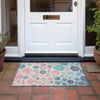 Piper Looms Chantille Geometric ACN1952 Teal Machine Washable Area Rug Scatter Outdoor Lifestyle Image Feature