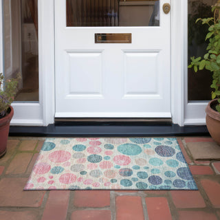 Piper Looms Chantille Geometric ACN1952 Teal Machine Washable Area Rug Scatter Outdoor Lifestyle Image Feature
