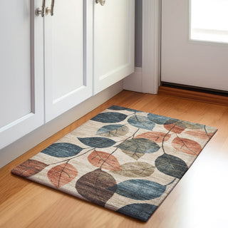 Piper Looms Chantille Floral ACN1953 Beige Machine Washable Area Rug Scatter Lifestyle Image Feature