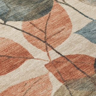 Piper Looms Chantille Floral ACN1953 Beige Machine Washable Area Rug Swatch Image
