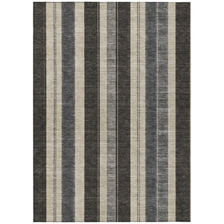 Piper Looms Chantille Stripes ACN1954 Black Machine Washable Area Rug main image