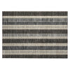 Piper Looms Chantille Stripes ACN1954 Black Machine Washable Area Rug Scatter Main Image
