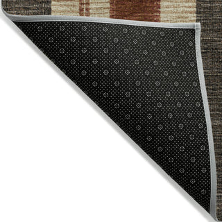 Piper Looms Chantille Stripes ACN1954 Chocolate Machine Washable Area Rug Backing Image