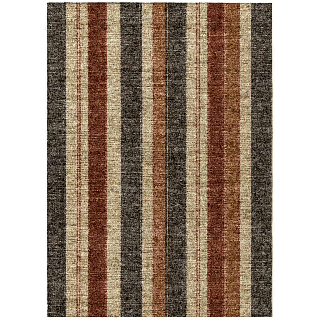 Piper Looms Chantille Stripes ACN1954 Chocolate Machine Washable Area Rug main image