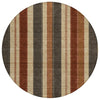 Piper Looms Chantille Stripes ACN1954 Chocolate Machine Washable Area Rug Round Main Image