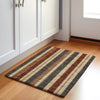 Piper Looms Chantille Stripes ACN1954 Chocolate Machine Washable Area Rug Scatter Lifestyle Image Feature