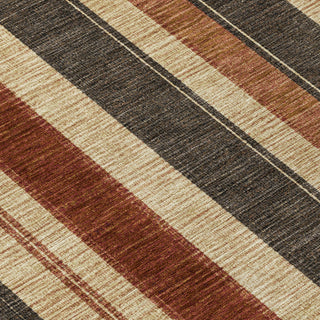 Piper Looms Chantille Stripes ACN1954 Chocolate Machine Washable Area Rug Swatch Image