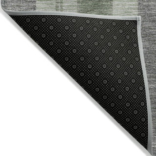Piper Looms Chantille Stripes ACN1954 Green Machine Washable Area Rug Backing Image