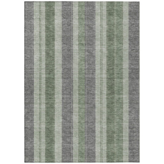 Piper Looms Chantille Stripes ACN1954 Green Machine Washable Area Rug main image