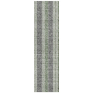 Piper Looms Chantille Stripes ACN1954 Green Machine Washable Area Rug Runner Main Image