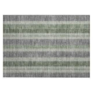 Piper Looms Chantille Stripes ACN1954 Green Machine Washable Area Rug Scatter Main Image