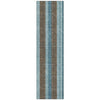 Piper Looms Chantille Stripes ACN1954 Teal Machine Washable Area Rug Runner Main Image
