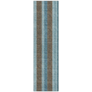 Piper Looms Chantille Stripes ACN1954 Teal Machine Washable Area Rug Runner Main Image