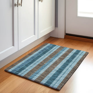Piper Looms Chantille Stripes ACN1954 Teal Machine Washable Area Rug Scatter Lifestyle Image Feature