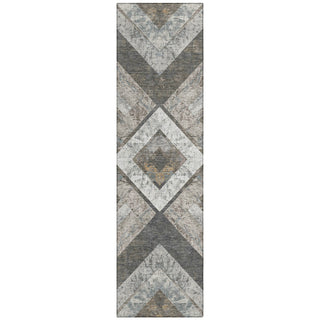 Piper Looms Chantille Geometric ACN1955 Brown Machine Washable Area Rug Runner Main Image