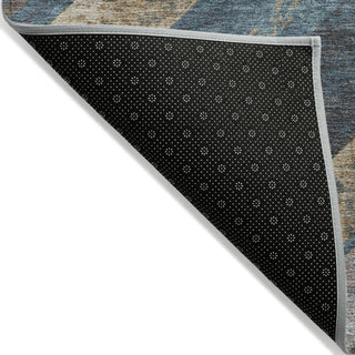 Piper Looms Chantille Geometric ACN1955 Navy Machine Washable Area Rug Backing Image