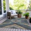 Piper Looms Chantille Geometric ACN1955 Navy Machine Washable Area Rug Outdoor Lifestyle Image Feature