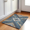 Piper Looms Chantille Geometric ACN1955 Navy Machine Washable Area Rug Scatter Lifestyle Image Feature