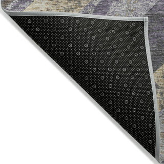 Piper Looms Chantille Geometric ACN1955 Purple Machine Washable Area Rug Backing Image