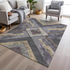 Piper Looms Chantille Geometric ACN1955 Purple Machine Washable Area Rug Lifestyle Image Feature