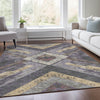 Piper Looms Chantille Geometric ACN1955 Purple Machine Washable Area Rug Lifestyle Image Feature