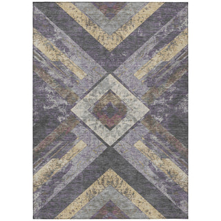 Piper Looms Chantille Geometric ACN1955 Purple Machine Washable Area Rug main image