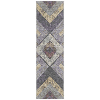 Piper Looms Chantille Geometric ACN1955 Purple Machine Washable Area Rug Runner Main Image