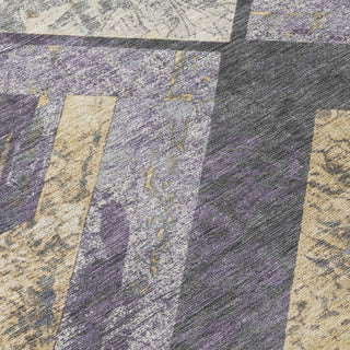 Piper Looms Chantille Geometric ACN1955 Purple Machine Washable Area Rug Swatch Image