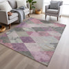 Piper Looms Chantille Geometric ACN1956 Blush Machine Washable Area Rug Lifestyle Image Feature