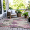 Piper Looms Chantille Geometric ACN1956 Blush Machine Washable Area Rug Outdoor Lifestyle Image Feature