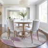 Piper Looms Chantille Geometric ACN1956 Blush Machine Washable Area Rug Round Lifestyle Image Feature