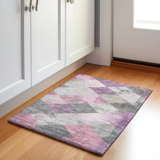 Piper Looms Chantille Geometric ACN1956 Blush Machine Washable Area Rug Scatter Lifestyle Image Feature
