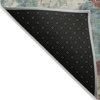 Piper Looms Chantille Geometric ACN1956 Navy Machine Washable Area Rug Backing Image