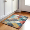Piper Looms Chantille Geometric ACN1956 Navy Machine Washable Area Rug Scatter Lifestyle Image Feature