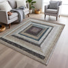 Piper Looms Chantille Geometric ACN1957 Beige Machine Washable Area Rug Lifestyle Image Feature