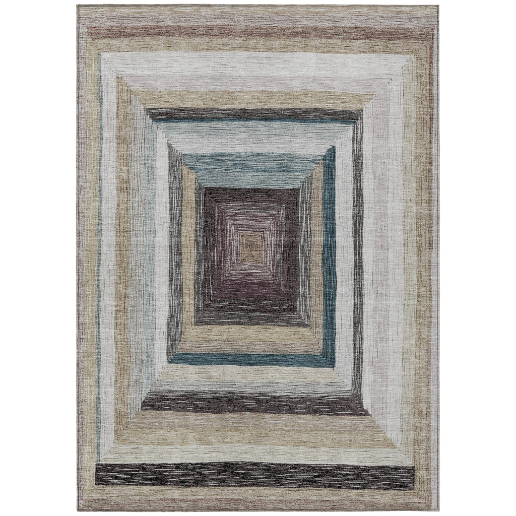 Piper Looms Chantille Geometric ACN1957 Beige Machine Washable Area Rug main image