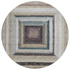 Piper Looms Chantille Geometric ACN1957 Beige Machine Washable Area Rug Round Main Image