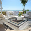 Piper Looms Chantille Geometric ACN1957 Beige Machine Washable Area Rug Round Outdoor Lifestyle Image Feature
