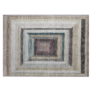 Piper Looms Chantille Geometric ACN1957 Beige Machine Washable Area Rug Scatter Main Image