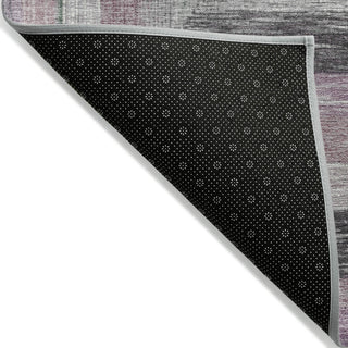 Piper Looms Chantille Geometric ACN1957 Blush Machine Washable Area Rug Backing Image
