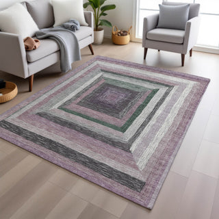 Piper Looms Chantille Geometric ACN1957 Blush Machine Washable Area Rug Lifestyle Image Feature
