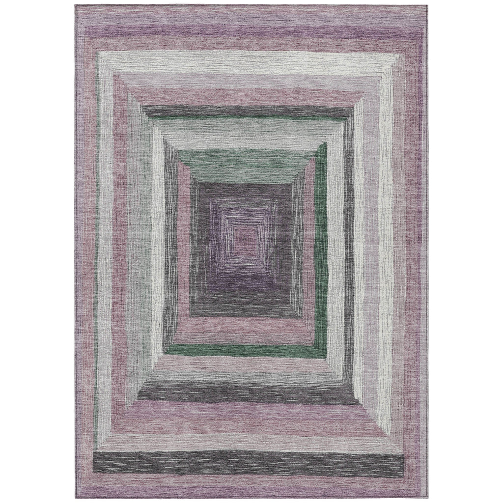Piper Looms Chantille Geometric ACN1957 Blush Machine Washable Area Rug main image