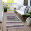 Piper Looms Chantille Geometric ACN1957 Blush Machine Washable Area Rug Runner Outdoor Lifestyle Image Feature