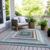 Piper Looms Chantille Geometric ACN1957 Denim Machine Washable Area Rug Outdoor Lifestyle Image Feature