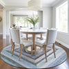 Piper Looms Chantille Geometric ACN1957 Denim Machine Washable Area Rug Round Lifestyle Image Feature