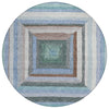 Piper Looms Chantille Geometric ACN1957 Denim Machine Washable Area Rug Round Main Image